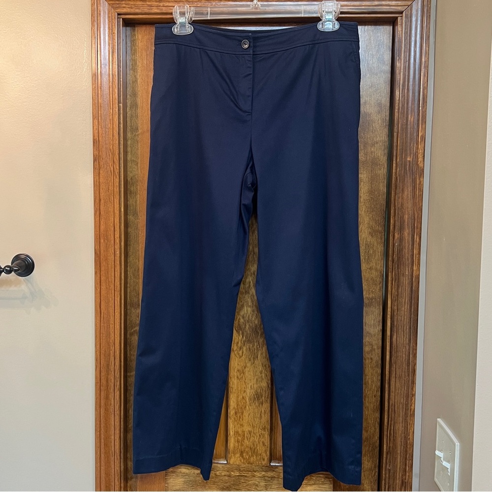 Pendleton Slacks Trousers‎ Pants Size 12 Navy Blue EUC Cotton Spandex